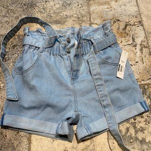 NWT Size XS No Boundaries paperbag jean shorts